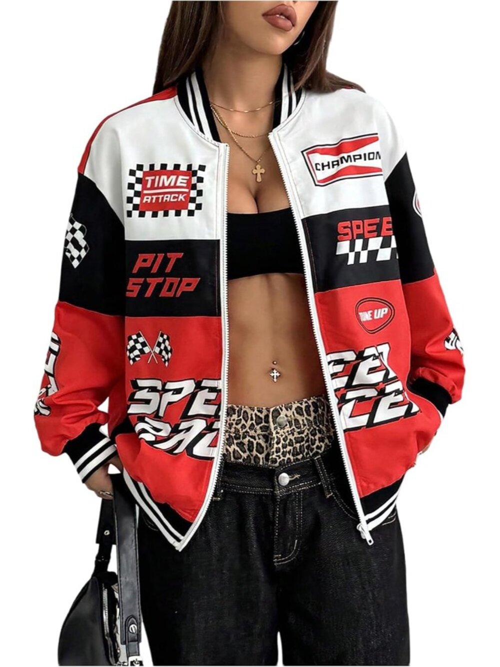 Women's F1 Racer Car Jackets Letterman Varsity Bomber Jackets